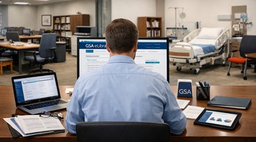 Organized office seating and desks representing GSA Schedule furniture planning